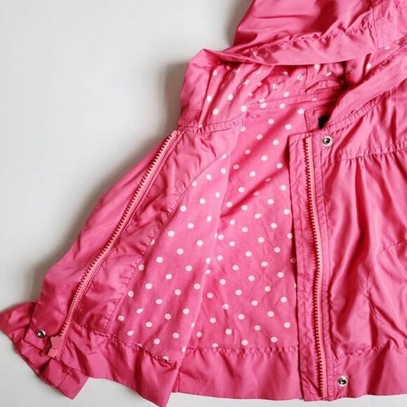 BabyGap pink bell sleeve hooded light jacket GUC 3 - Picture 3 of 5